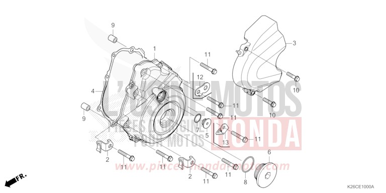 PANNEAU CARTER-MOTEUR G. de MSX GROM A CANDY VICTORY BLUE (B214) 2024